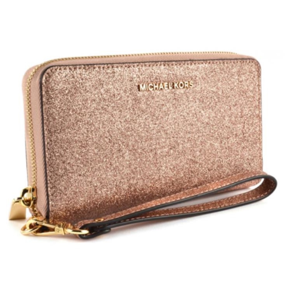 Michael Kors Rose Gold Glitter Wallet